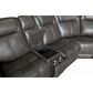 MotoMotion Zion 6-Piece Power Reclining Curved Sectional with Power Headrest in Rainier Steel, , large