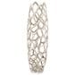 Maple and Jade 26" Cutout Coral Decorative Vase in Satin Silver, , large
