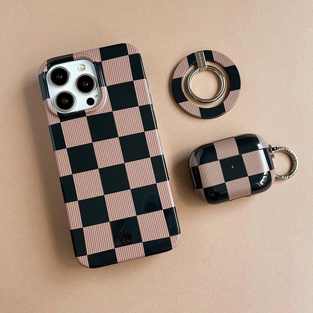 Velvet Caviar MagSafe Phone Grip Ring in Mocha Vibe Checkered, , large