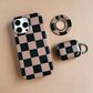 Velvet Caviar MagSafe Phone Grip Ring in Mocha Vibe Checkered, , large