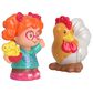 Little People Little People Sofie and Rooster Figure in White, Red, Orange, Green, Pink and Yellow, , large