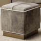 Splendor Living Norwood Hide Ottoman in Grey, , large