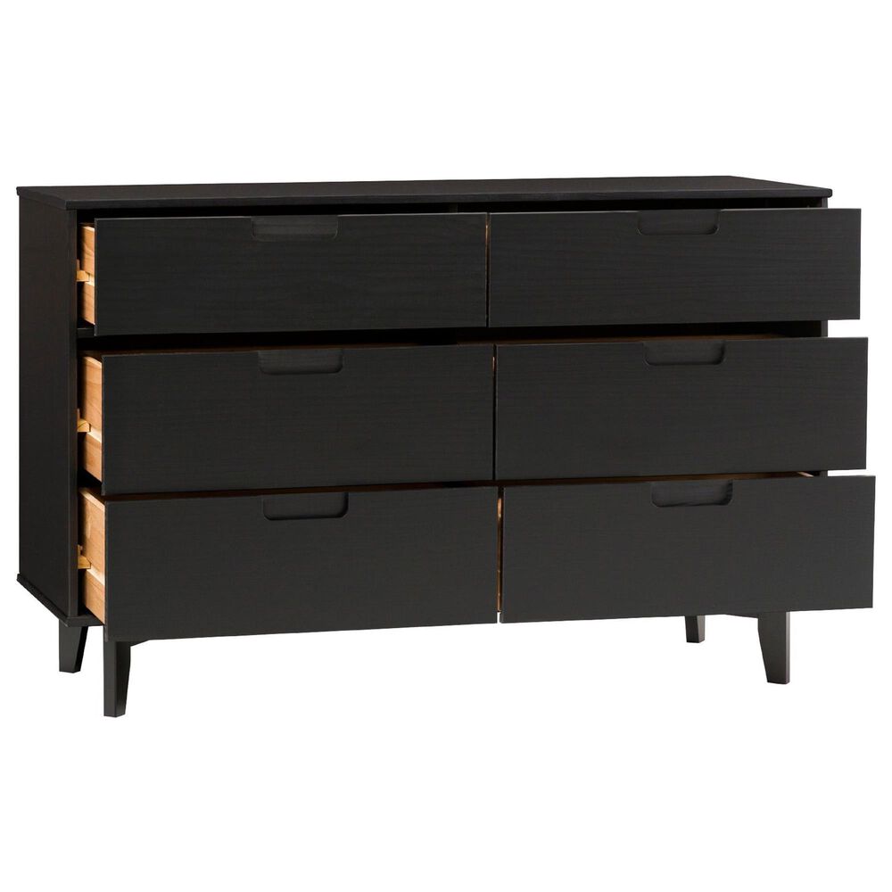 Walker Edison Sloane 6-Drawer Dresser in Black, , large