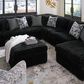 Ashley Midnight-Madness 4-Piece Sectional with Left-Facing Chaise in Onyx, , large