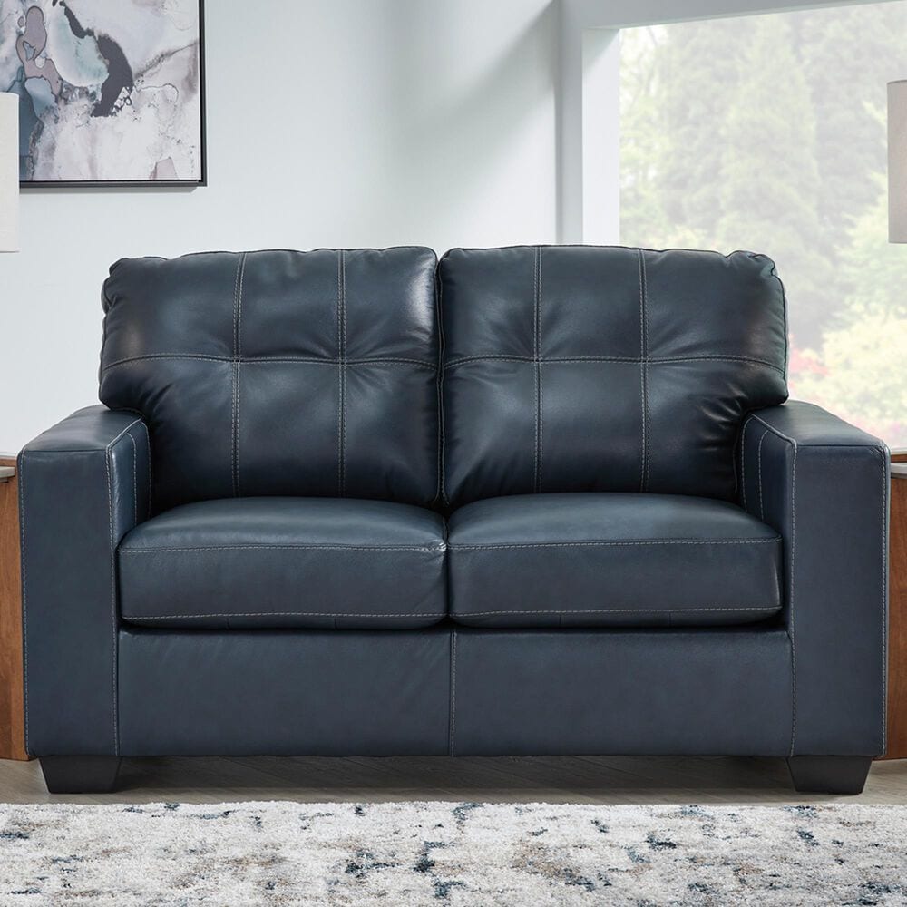 Ashley Santorine Stationary Loveseat in Ocean, , large