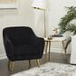 Maple and Jade Accent Chair with Tapered Gold Legs in Black, , large