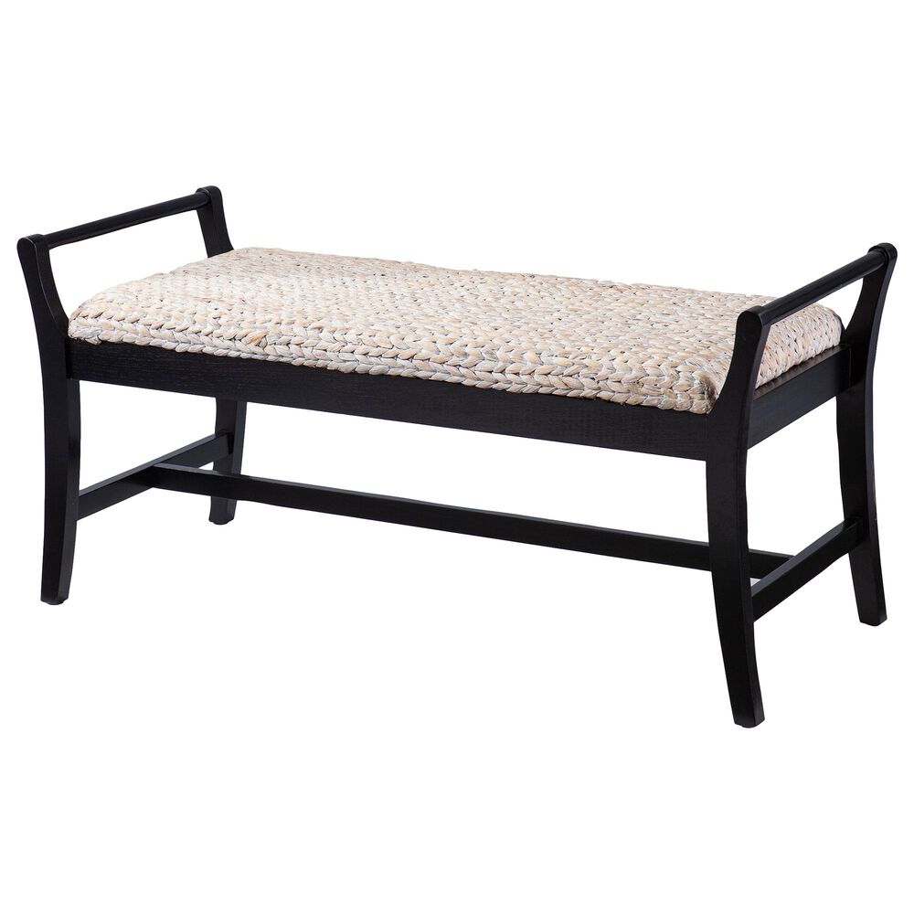 Southern Enterprises Kellworth Bench in Whitewashed/Black, , large