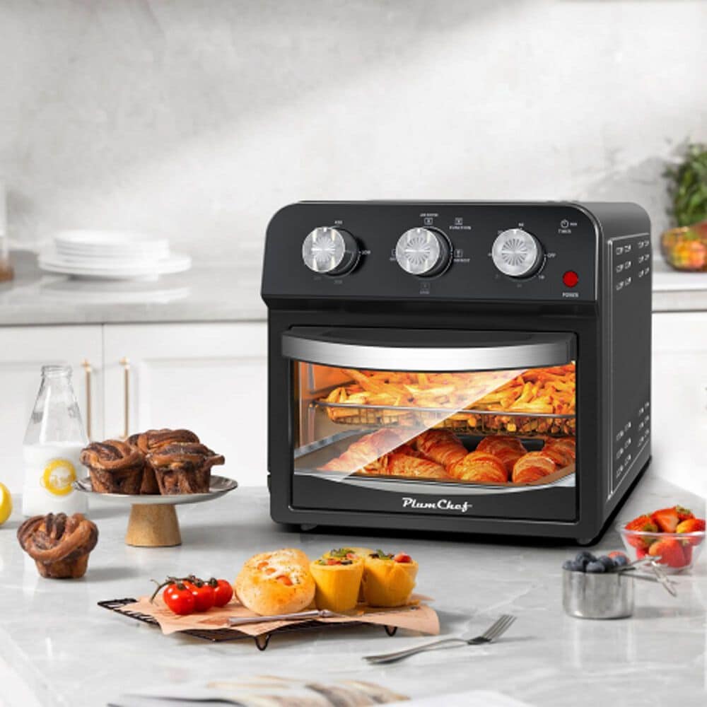 HOMLUX 12.5 Qt 7-In-1 Air Fryer Toaster Oven in Black, , large