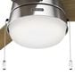 Hunter Aker 52" Ceiling Fan with LED Lights in Brushed Nickel, , large