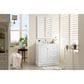 James Martin Vanities De Soto 36" Single Bathroom Vanity in Bright White with 3 cm Arctic Fall Solid Surface Top and Rectangular Sink, , large