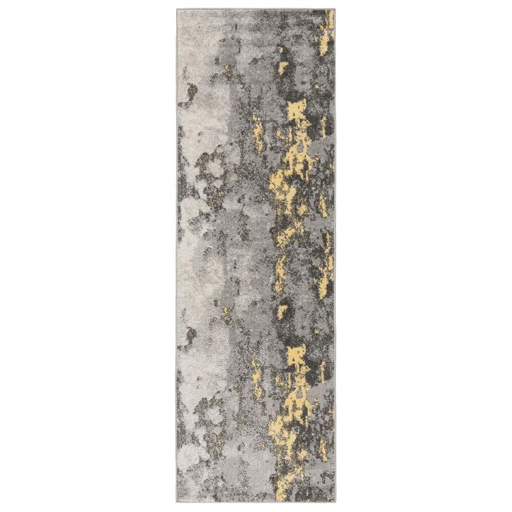 Safavieh Adirondack ADR134H 2"6" x 12" Grey and Yellow Runner, , large