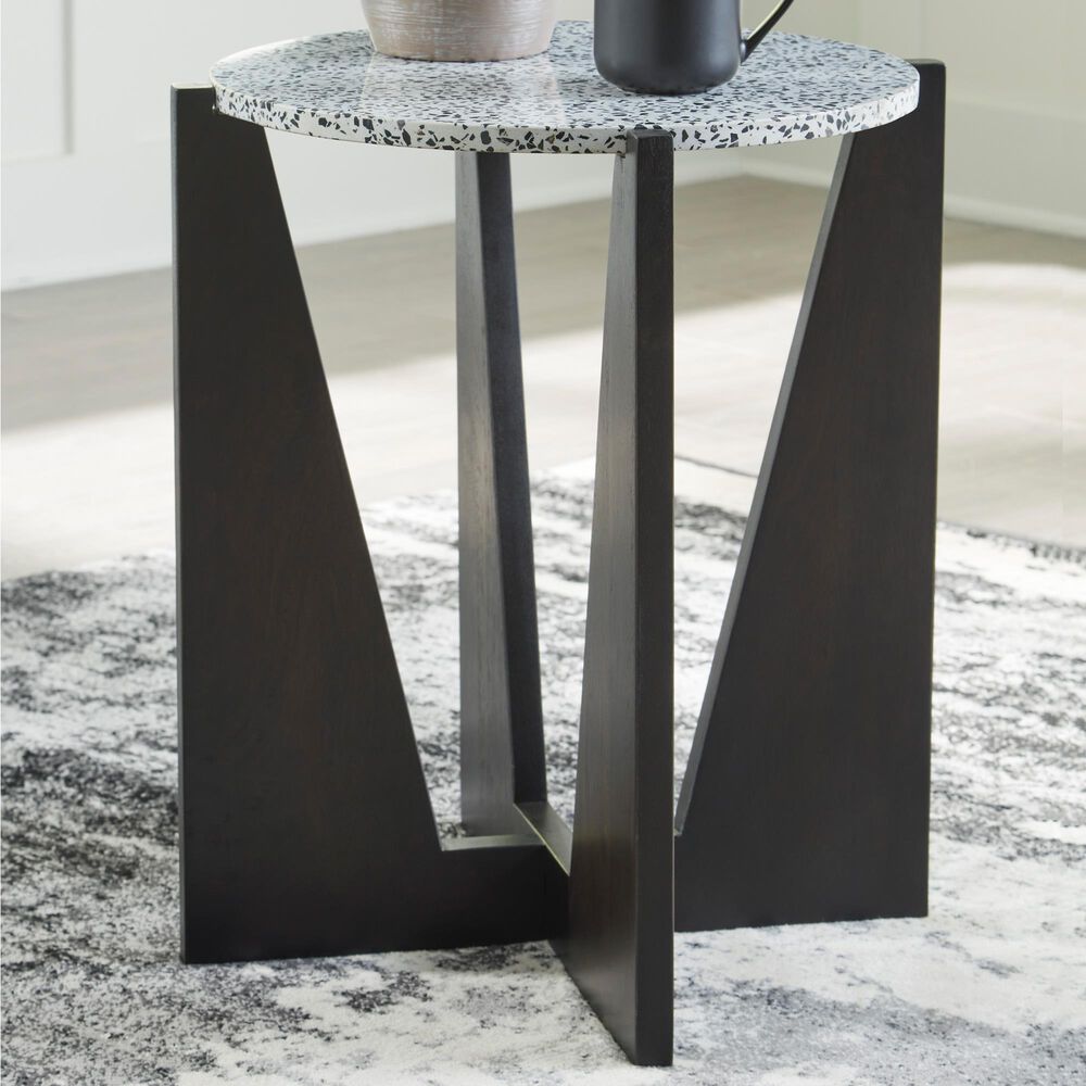 Ashley Tellrich Accent Table in Black and White, , large