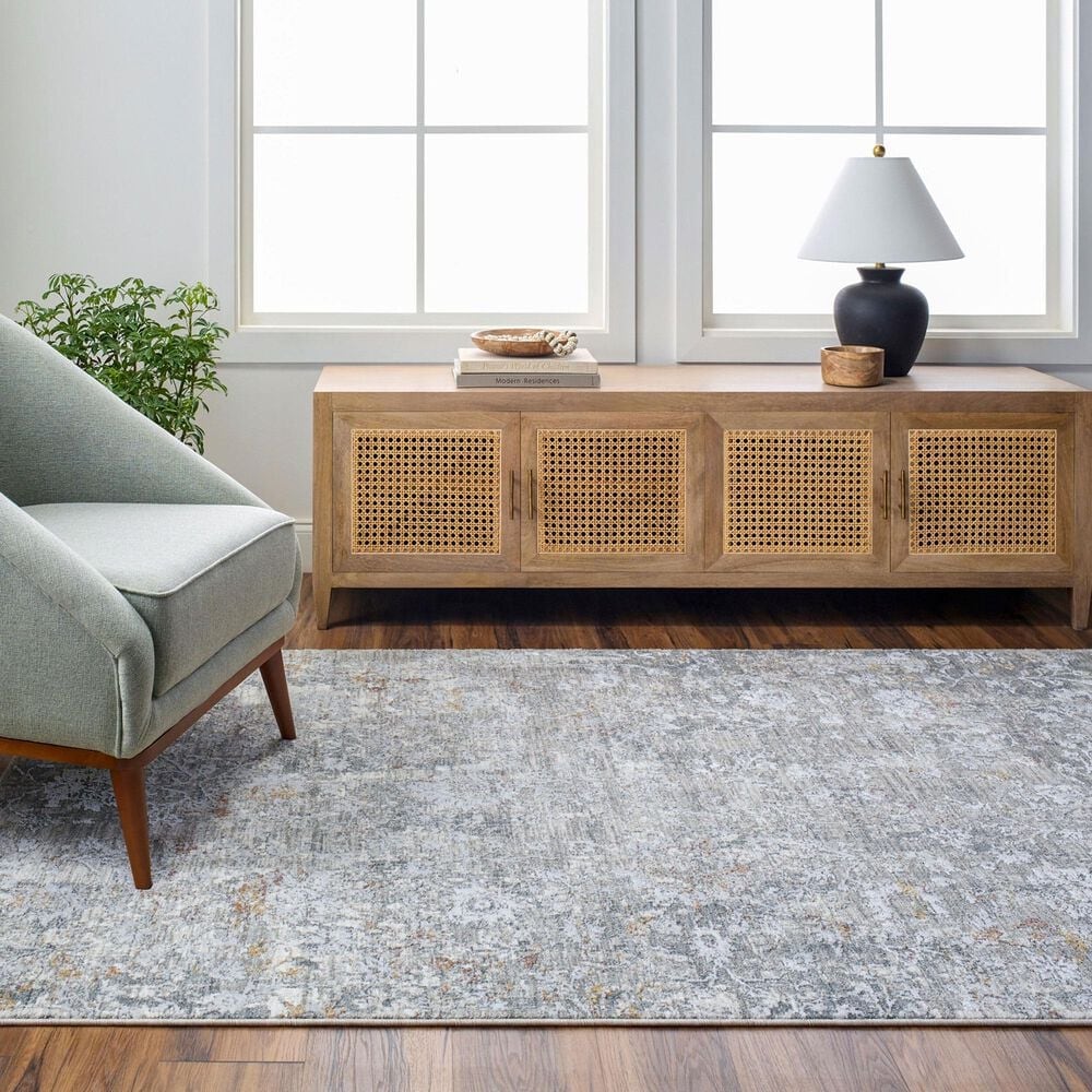 Surya Dresden DRE-2319 Medium Gray, Gray, White, Light Slate, Mustard and Rust 10&#39; x 13&#39;11&quot; Area Rug, , large