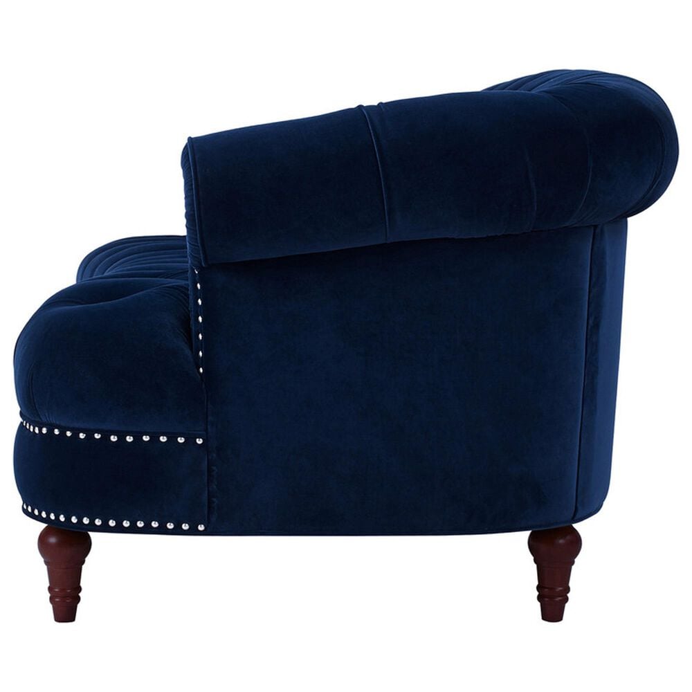 Jennifer Taylor Home La Rosa Victorian Chesterfield Tufted Stationary Sofa in Navy Blue Velvet, , large