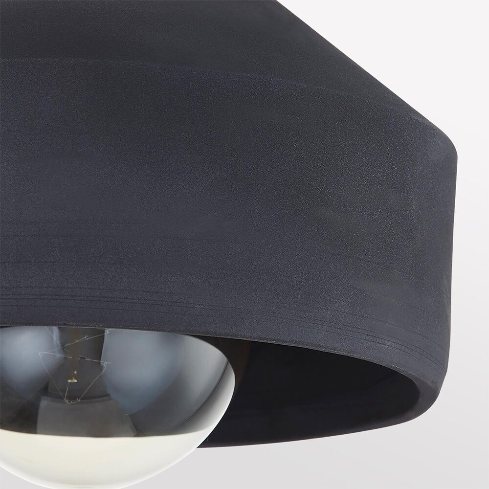 Troy Lighting Covina 11" 1-Light Flush Mount in Patina Brass and Ceramic Black, , large