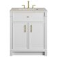 James Martin Bellshire 30" Single Bathroom Vanity in Bright White with 3 cm Siberian Silestone Top and Rectangular Sink, , large