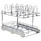 Household Essentials Glidez 2-Tier Multipurpose Pull Out/Slide Out Basket Storage Organizer in Chrome, , large