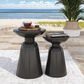 Hearth and Haven Serenita Patio Side Tables in Black (Set of 2), , large