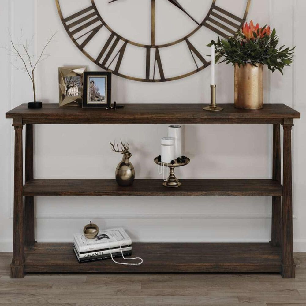 Hekman Linwood Sofa Table in Brown, , large