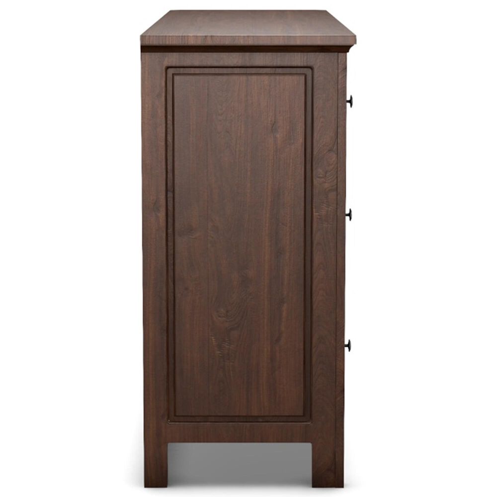 Archbold Furniture Heritage 6 Drawer Dresser and Mirror in Brown Mahogany, , large