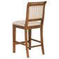 Linon Home Decor Emmy 26" Counter Stool with Tan Cushion in Cherry, , large