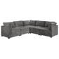 HOMLUX 5-Piece Mod Sectional with Chaise in Gray, , large
