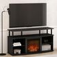 HOMLUX 47" TV Stand with No Heat Electric Fireplace in Americano and Black, , large