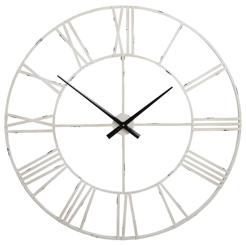 Signature Design by Ashley Paquita Wall Clock in Antique White, , large
