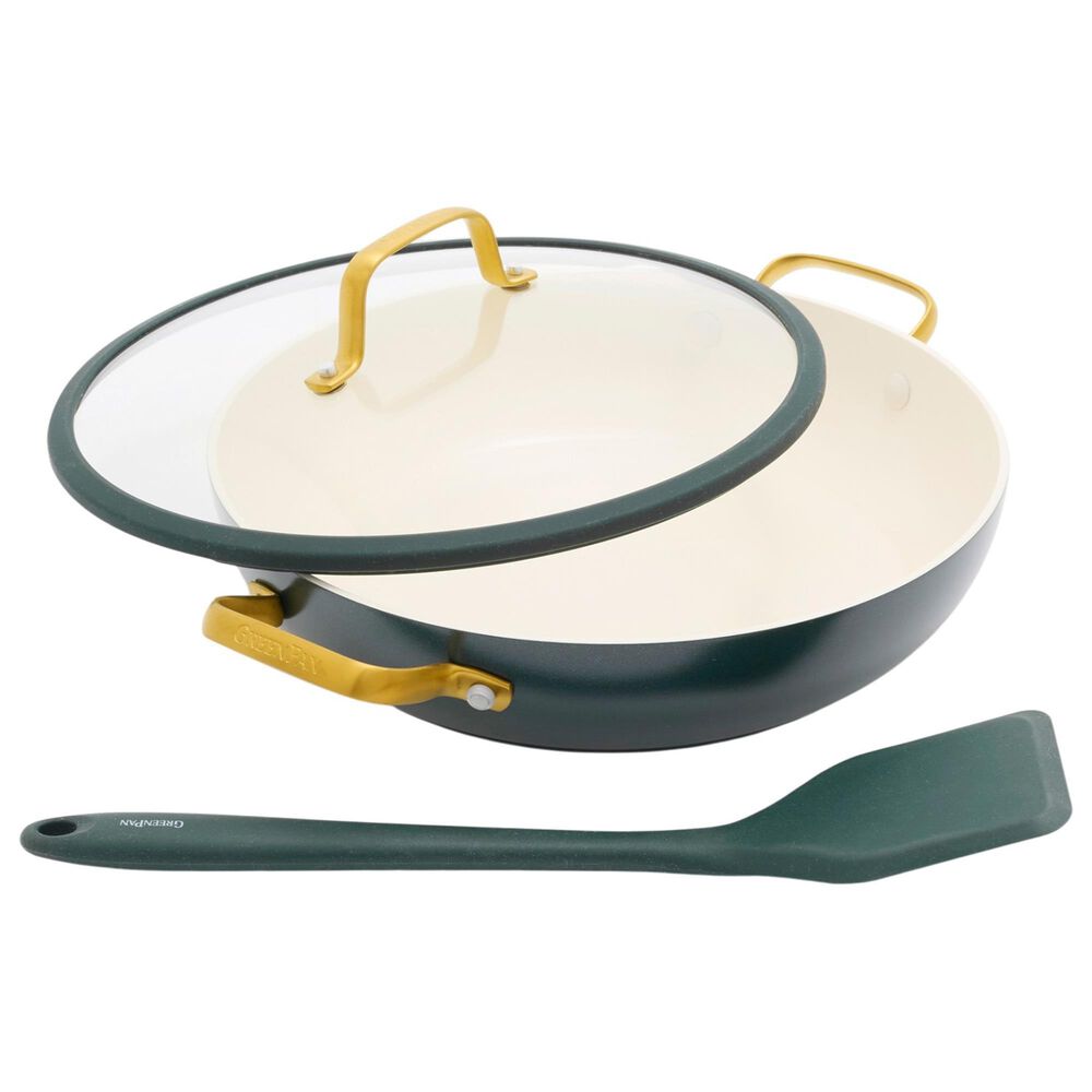 Green Pan Reserve Pro 11" Ceramic Nonstick Everyday Pan with Lid in Spruce, , large