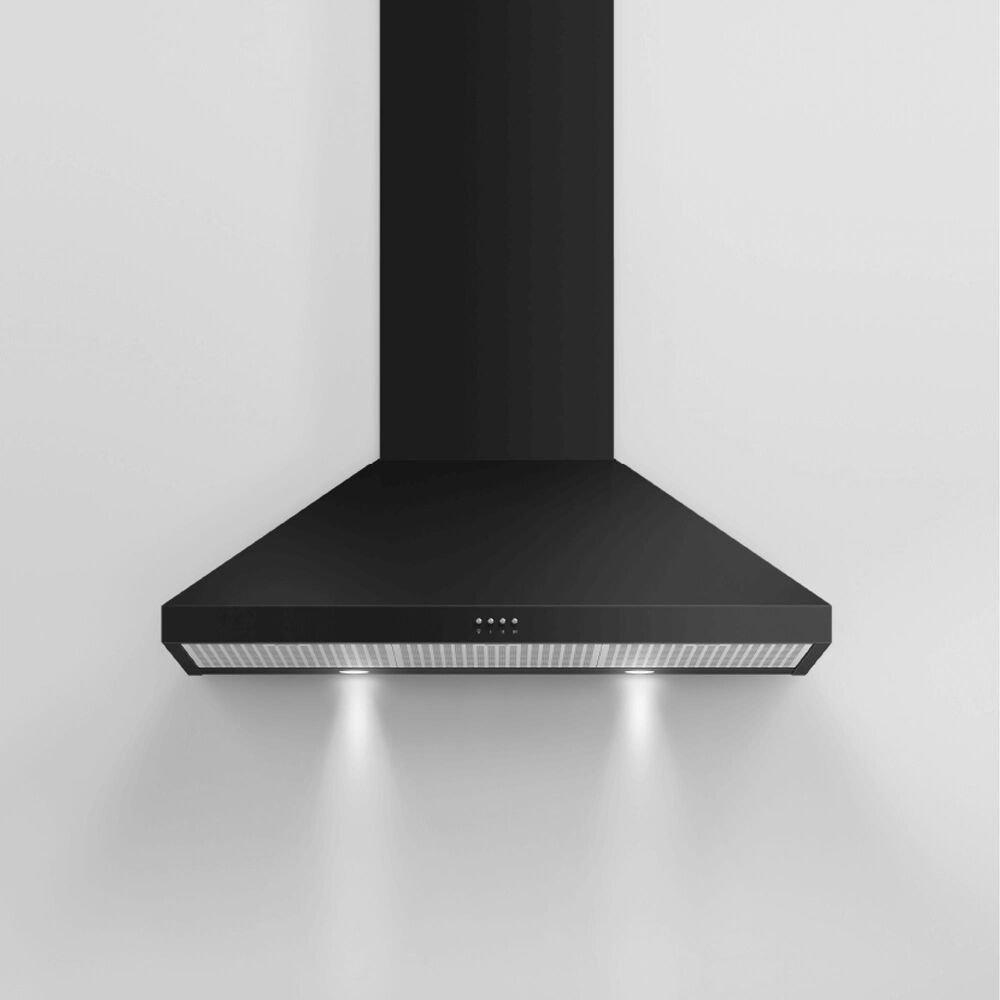 Fisher &amp; Paykel 36&quot; Classic Wall Hood with Pyramid Chimney in Black, , large