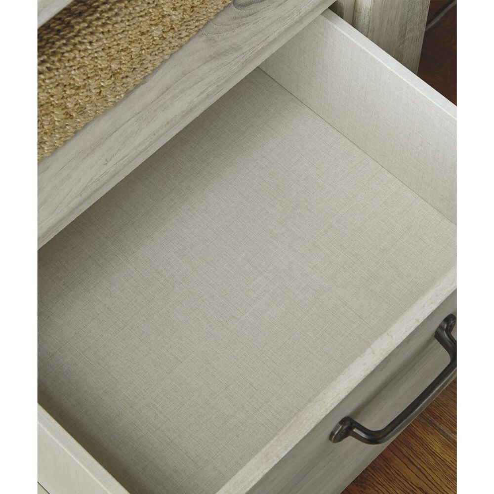 Ashley Bellaby 1 Drawer Nightstand in Whitewash, , large