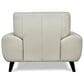 Chateau d"Ax Stationary Leather Chair and Ottoman Set in Beige, , large