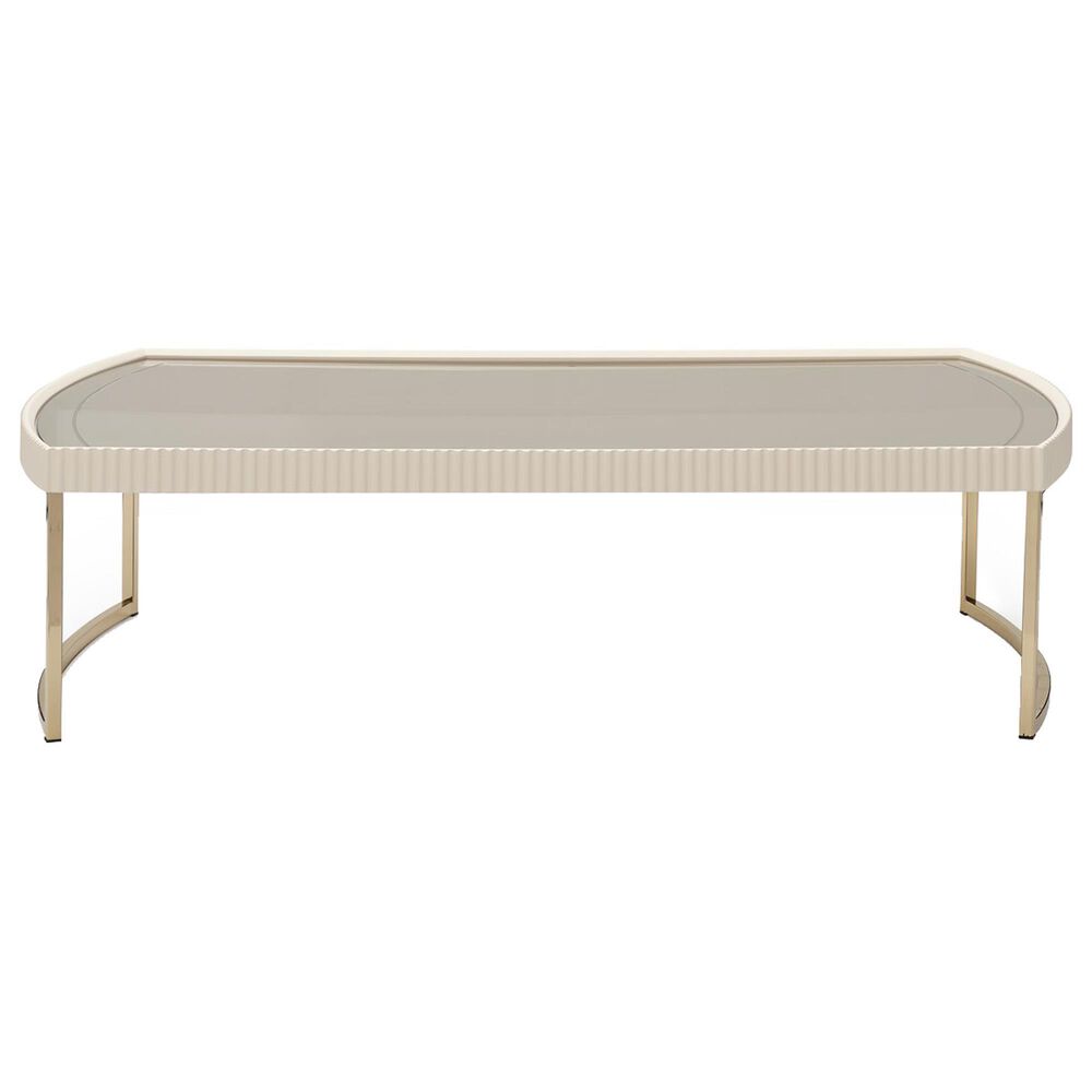 Vista Haus Lisbon Cocktail Table in Silken Matte Cream, , large