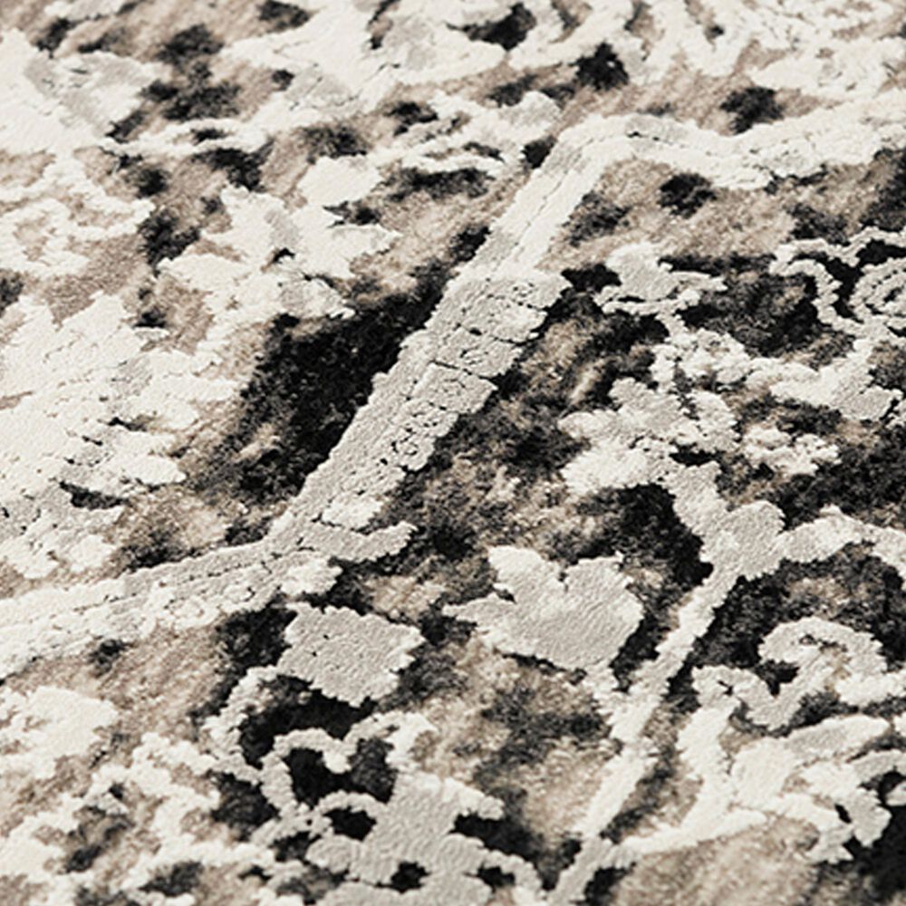 RIZZY Calabria Oriental 7&#39;10&quot; x 9&#39;10&quot; Neutral and Black Area Rug, , large