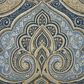 J. Queen New York Messina 40" x 21" Window Ascot Valance in Navy Blue and Gold, , large