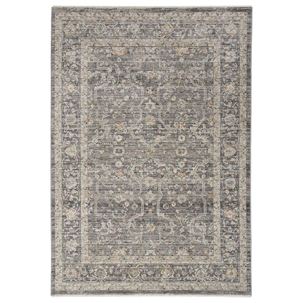 Nourison Lynx 12" x 15"9" Slate and Multicolor Area Rug, , large