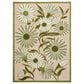 Nourison Aloha ALH33 7"10" x 10"6" Ivory and Green Indoor/Outdoor Area Rug, , large