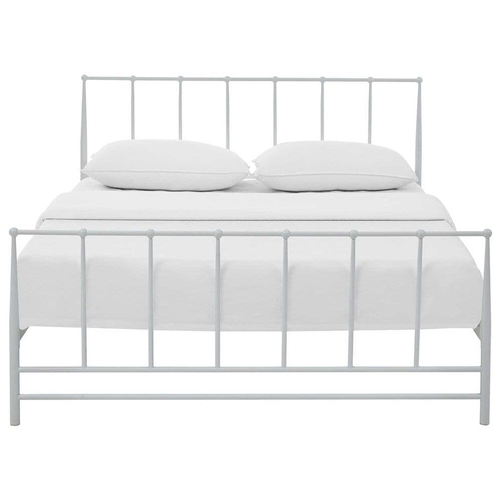 Modway Estate King Platform Bed in White, , large