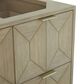James Martin Vanities Emmeline 48" Single Vanity in Pebble Oak with 3 CM Carrara White Marble Top, , large