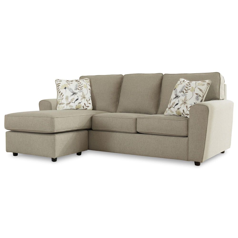 Signature Design by Ashley Renshaw Stationary Sofa Chaise in Pebble NFM