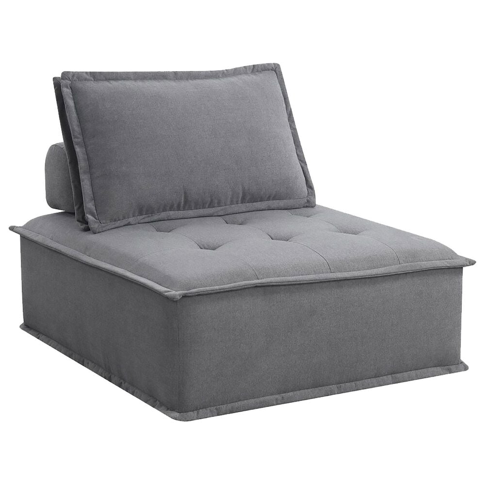 37B Paxton Armless Chair in Columbia Charcoal, , large