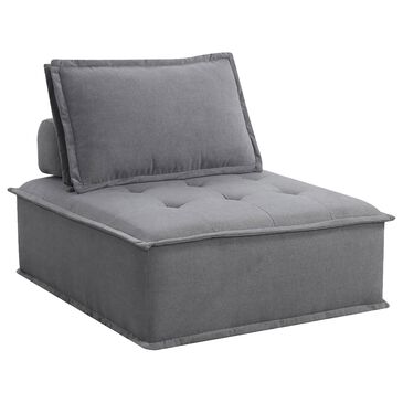 37B Paxton Armless Chair in Columbia Charcoal, , large