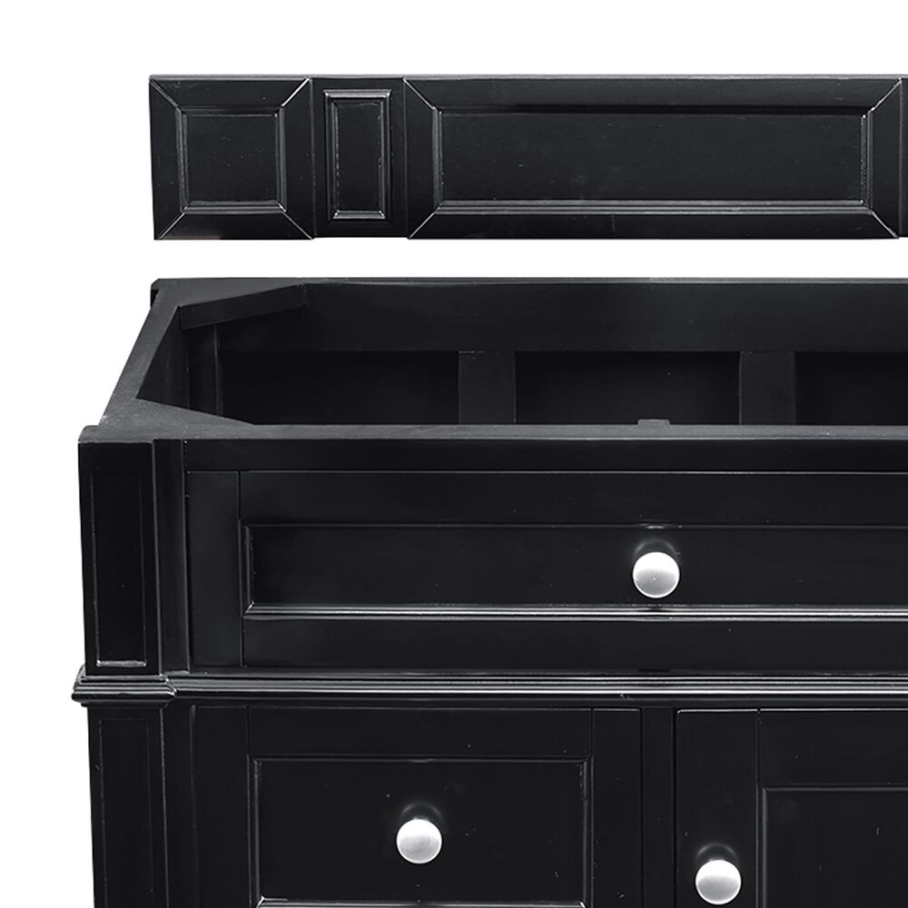 James Martin Vanities Brittany 30&quot; Single Bathroom Vanity in Black Onyx with 3 cm Charcoal Soapstone Quartz Top and Rectangle Sink, , large