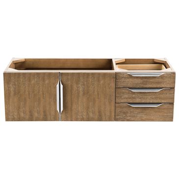 James Martin Mercer Island 48" Single Bathroom Vanity Cabinet in Latte Oak with Brushed Nickel Hardware, , large
