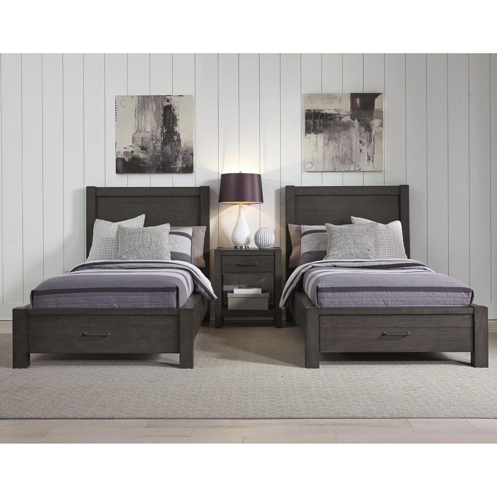 Riva Ridge Mill Creek Twin Storage Bed in Carob, , large