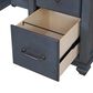 Legends Home Americana 2-Piece Executive Desk with Bookcase Pier Set in Corduroy Blue and Whiskey, , large