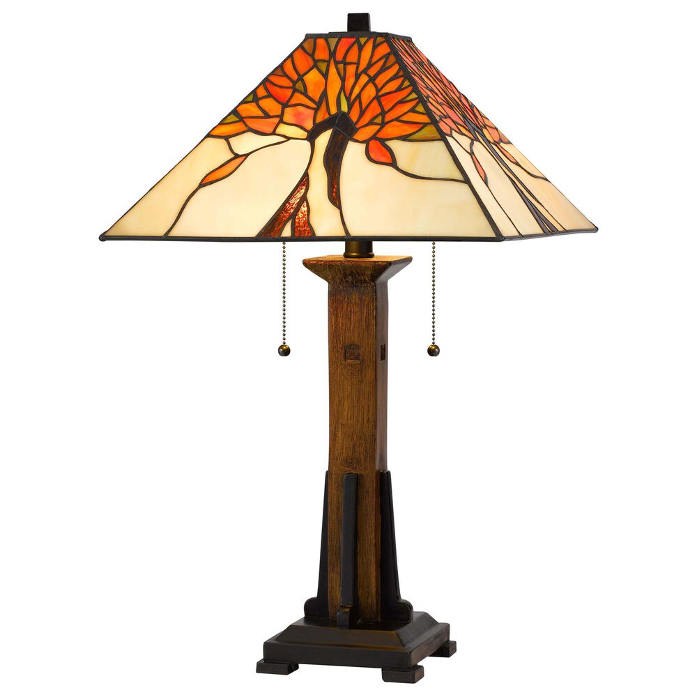 Cal Lighting 23" Tiffany Table Lamp in Dark Bronze, , large