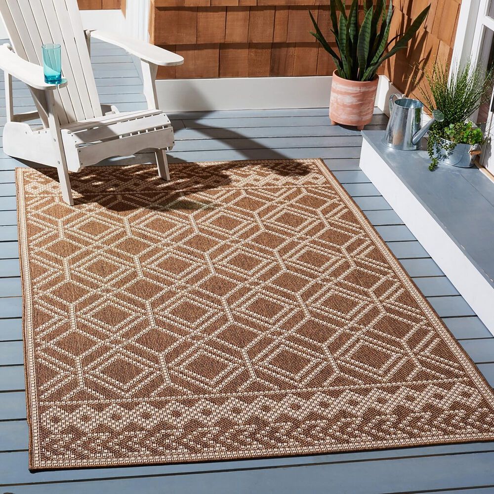 Safavieh Martha Stewart Cyprus 4&#39;5&quot; x 6&#39;5&quot; Camel and Beige Area Rug, , large