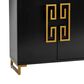 Crestview Collection Corinthian 4-Door Sideboard in Black and Gold, , large
