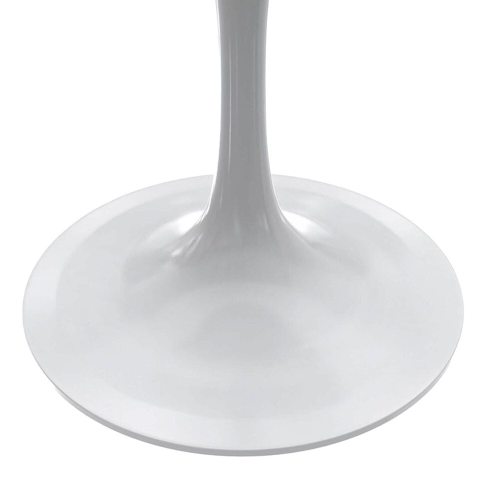 Leisuremod Verve 27&quot; Round Dining Table with Resin Top in White - Table Only, , large